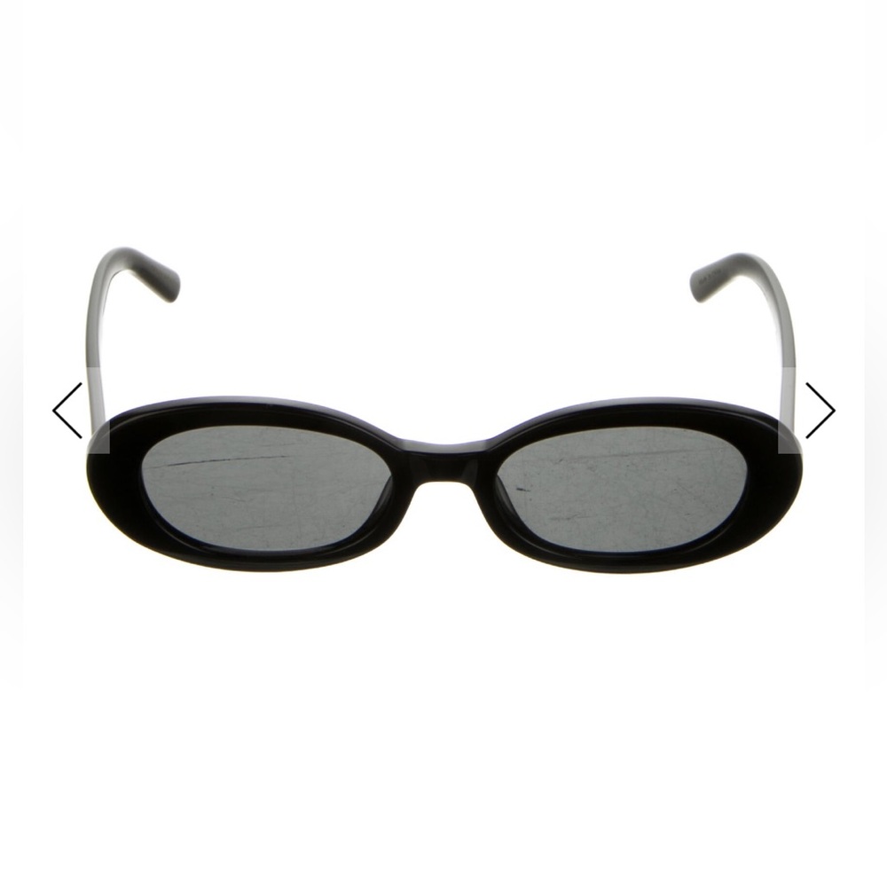 Elisa Johnson Black Oval Sunglasses